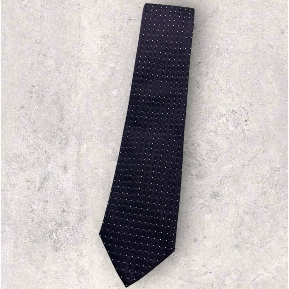 CORNELIANI Silk Tie ITALY Purple Geometric W:3" EUC